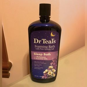 Dr Teals Foaming Bath 34 oz. NEW LAVENDER w/ EPSOM SALT MELATONIN Unused!